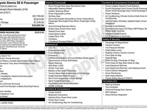 Used 2020 Toyota Sienna SE w/ SE Preferred Package image 43
