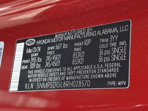 Certified 2024 Hyundai Santa Fe Calligraphy AWD/4WD image 26