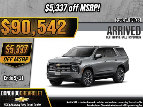 New 2026 Chevrolet Tahoe High Country AWD/4WD image 1