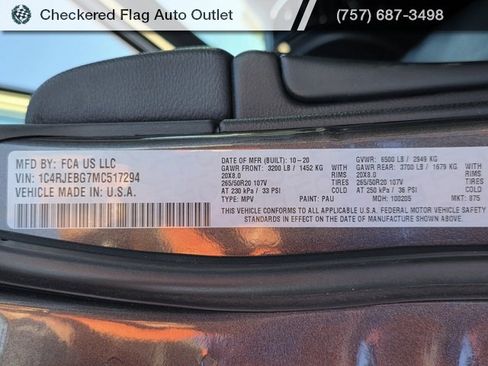 Used 2021 Jeep Grand Cherokee Limited w/ Quick Order Package 28K 80th image 50