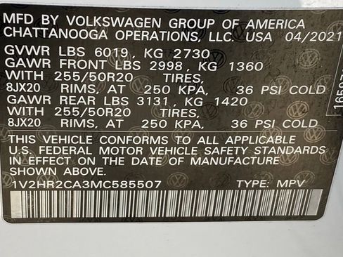 Used 2021 Volkswagen Atlas SE AWD/4WD image 32