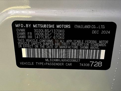 New 2024 Mitsubishi Mirage Black Edition image 13