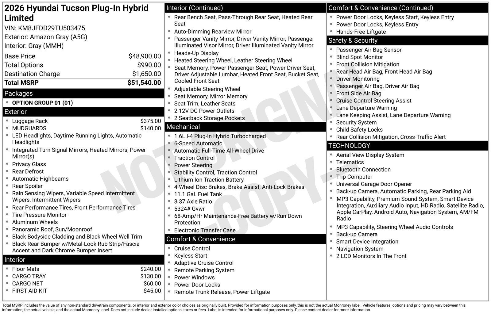 New 2026 Hyundai Tucson Limited AWD/4WD image 27