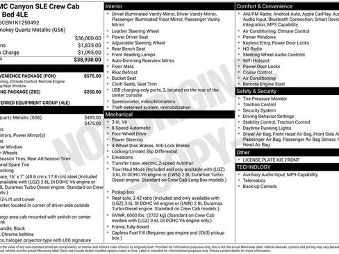 Used 2019 GMC Canyon SLE w/ SLE Convenience Package AWD/4WD image 5
