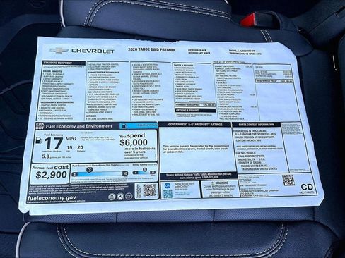 New 2026 Chevrolet Tahoe Premier w/ Sun And Tow Package image 13