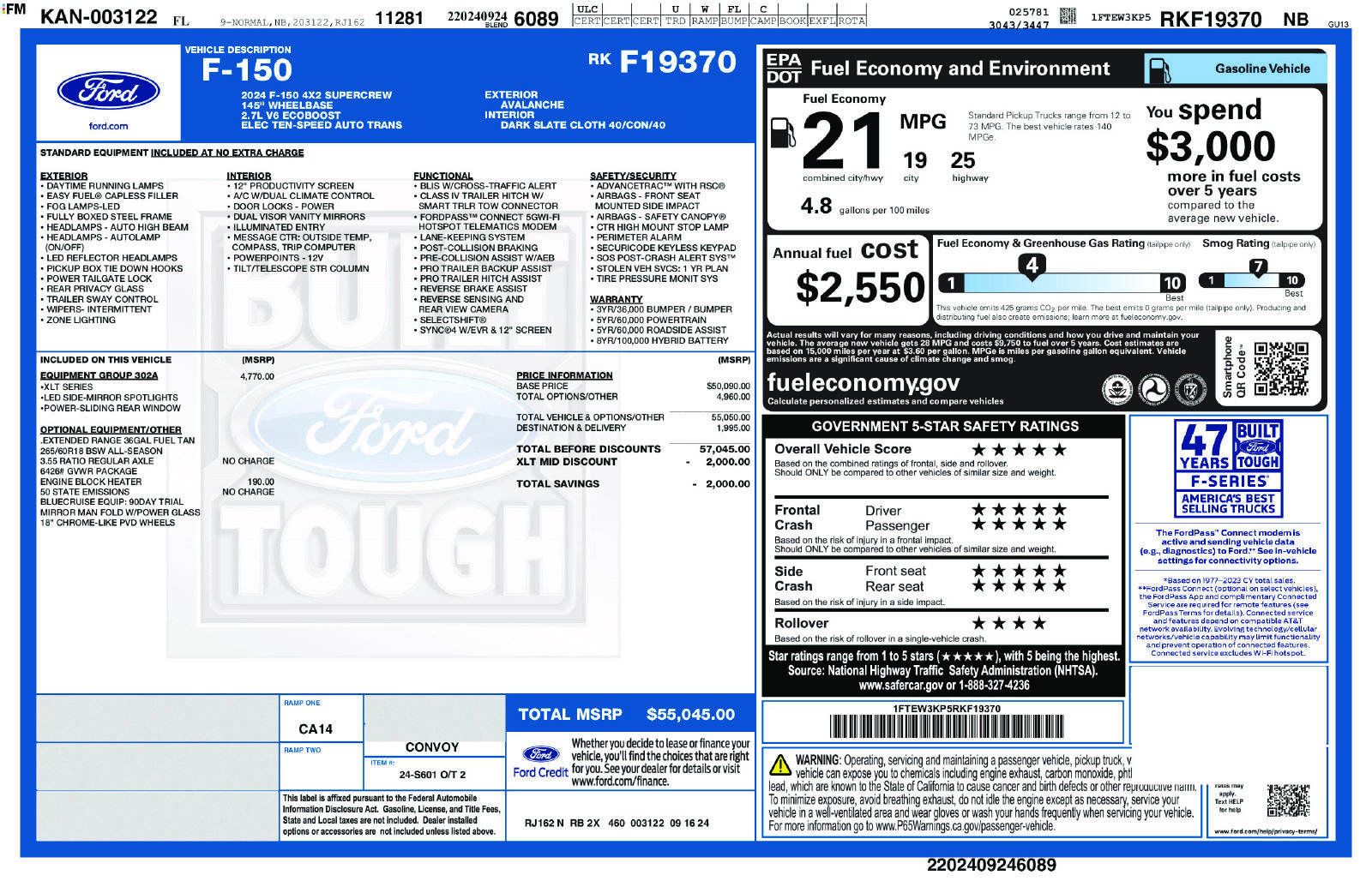 Used 2024 Ford F150 XLT w/ Equipment Group 302A MID RWD image 42