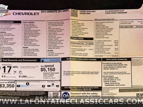 Used 2013 Chevrolet Corvette ZR1 w/ 3ZR Preferred Equipment Group image 5