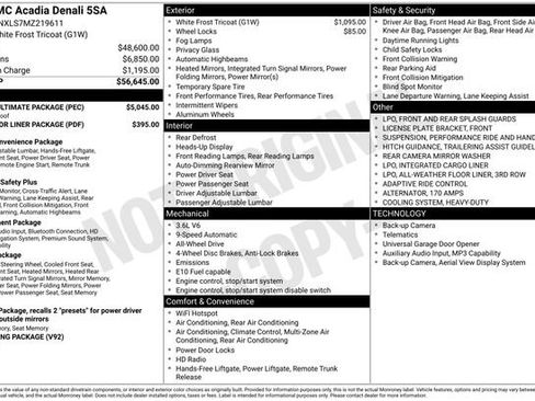 Used 2021 GMC Acadia Denali w/ Denali Ultimate Package image 1