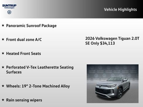 New 2026 Volkswagen Tiguan SE AWD/4WD image 7