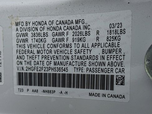 Certified 2023 Honda Civic LX image 29