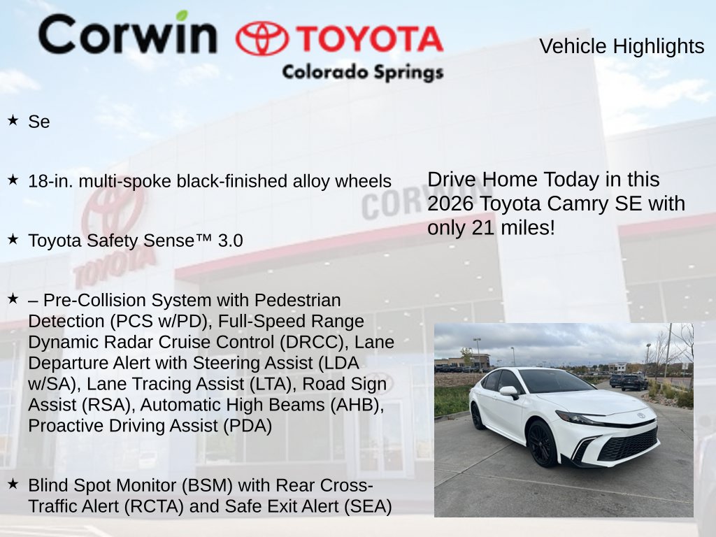 Used 2026 Toyota Camry SE FWD image 7