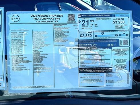 New 2026 Nissan Frontier Pro-X w/ Pro-X Convenience Package image 13