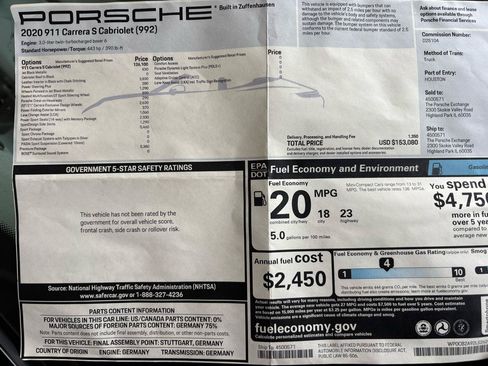 Used 2020 Porsche 911 Carrera S w/ Sport Package RWD image 40