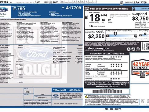Used 2020 Ford F150 XLT w/ Equipment Group 302A Luxury AWD/4WD image 19