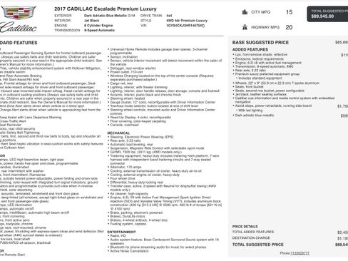 Used 2017 Cadillac Escalade Premium Luxury image 12