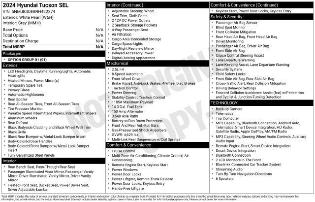 Used 2024 Hyundai Tucson SEL FWD image 35