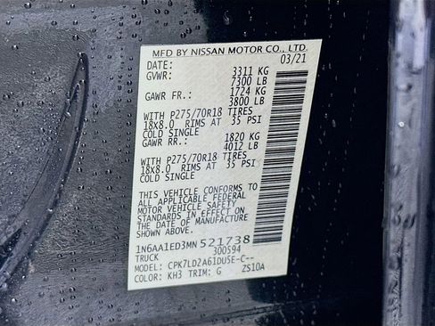 Used 2021 Nissan Titan PRO-4X w/ Pro-4x Utility Package AWD/4WD image 32