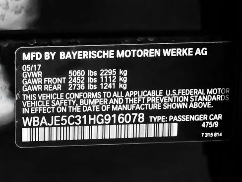 Used 2017 BMW 540i RWD image 62