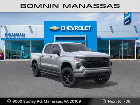 New 2026 Chevrolet Silverado 1500 Custom w/ Turbomax Blackout Package AWD/4WD image 2