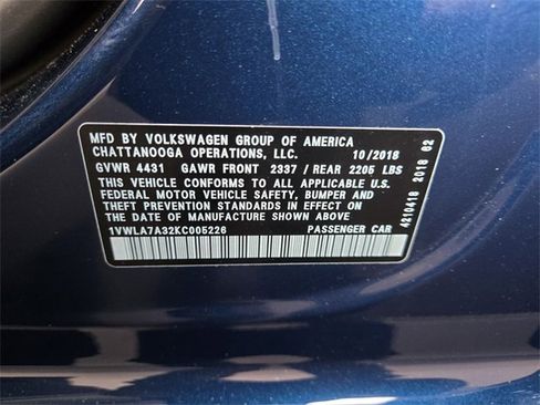 Used 2019 Volkswagen Passat 2.0T Wolfsburg w/ Wheels & Sunroof Package image 29