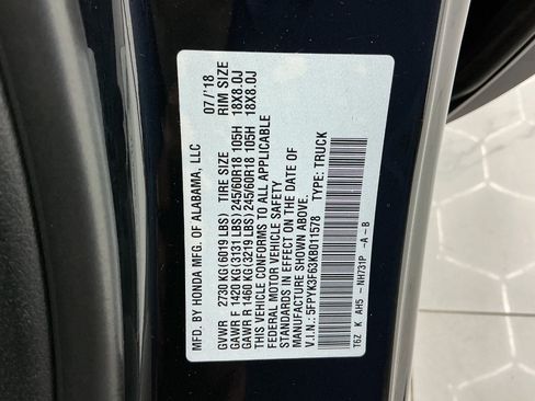 Used 2019 Honda Ridgeline RTL-T image 51