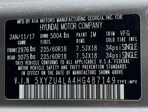 Used 2017 Hyundai Santa Fe Sport 2.0T w/ Cargo Package image 38