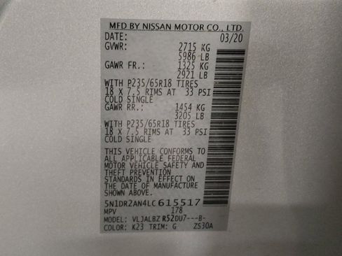 Used 2020 Nissan Pathfinder S image 33