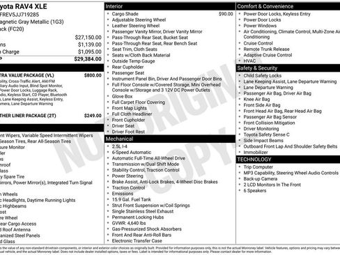 Used 2018 Toyota RAV4 XLE w/ Plus Extra Value Package image 36