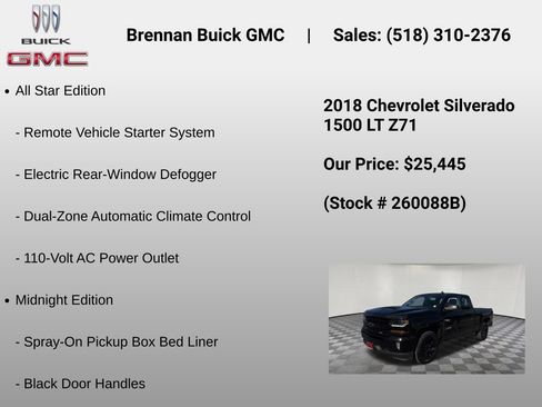 Certified 2018 Chevrolet Silverado 1500 LT w/ Midnight Edition AWD/4WD image 6