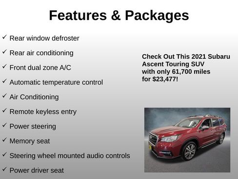 Used 2021 Subaru Ascent Touring AWD/4WD image 13