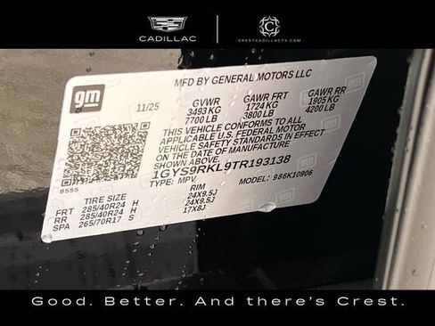 Certified 2026 Cadillac Escalade ESV Platinum Sport w/ LPO, ONYX Package image 33