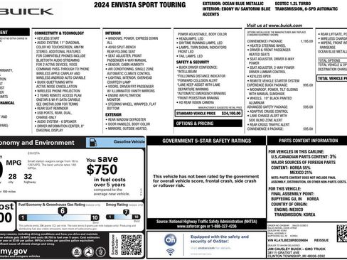 Used 2024 Buick Envista Sport Touring w/ Convenience I Package image 48