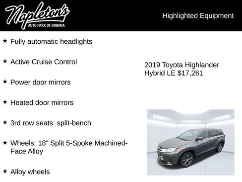 Used 2019 Toyota Highlander LE AWD/4WD image 5