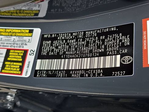 New 2026 Toyota Camry SE FWD image 35