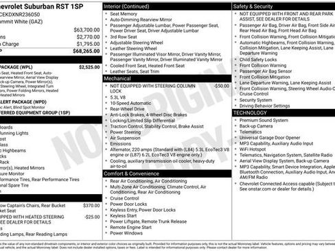 Used 2022 Chevrolet Suburban RST w/ Luxury Package RWD image 2