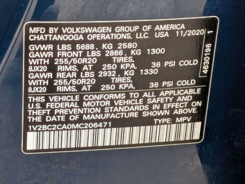Used 2021 Volkswagen Atlas Cross Sport SEL AWD/4WD image 34