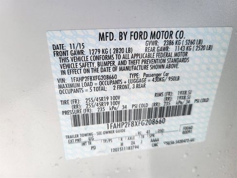 Used 2015 Ford Taurus Limited w/ Equipment Group 301A image 33