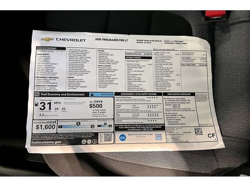 New 2026 Chevrolet TrailBlazer LT FWD image 15