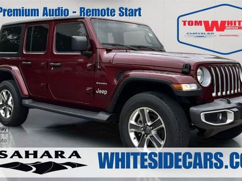 Used 2021 Jeep Wrangler Unlimited Sahara w/ Uconnect 4C Nav & Sound Group image 1