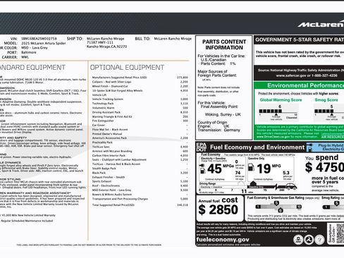 Used 2025 McLaren Artura Spider image 25