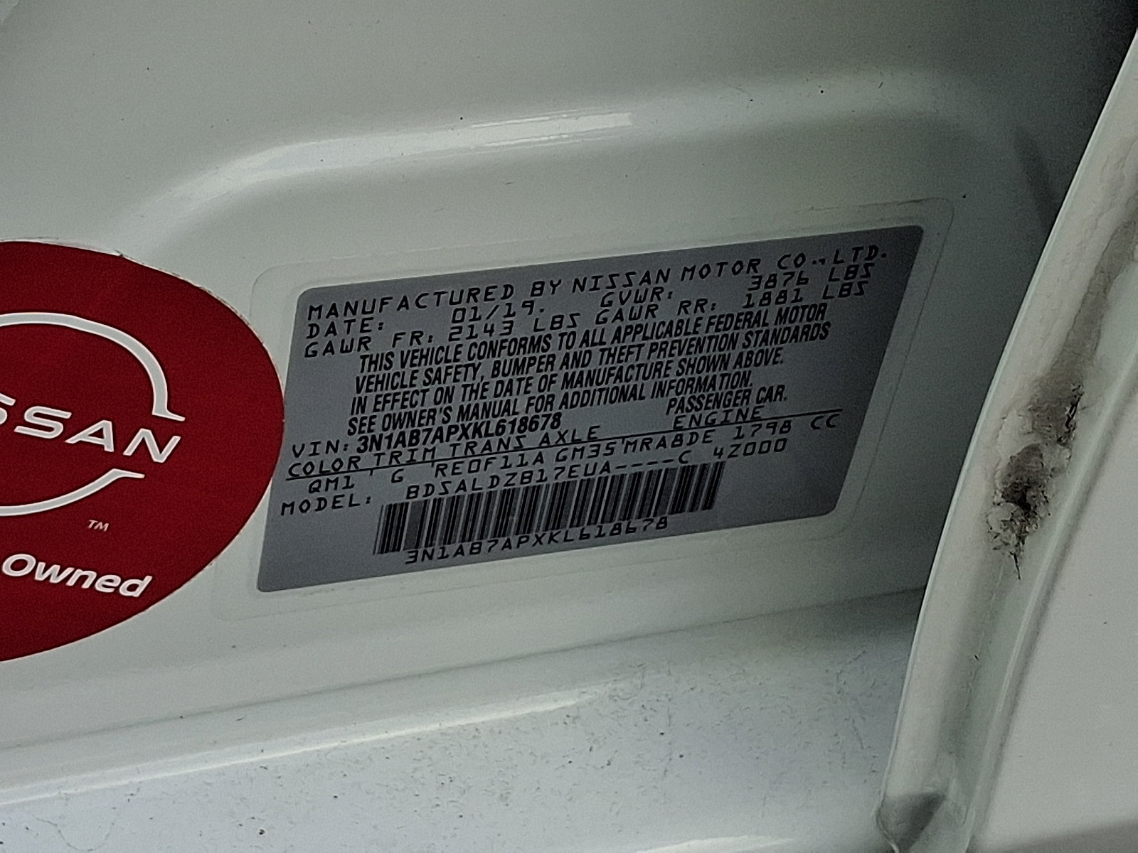 Certified 2019 Nissan Sentra SV FWD image 26