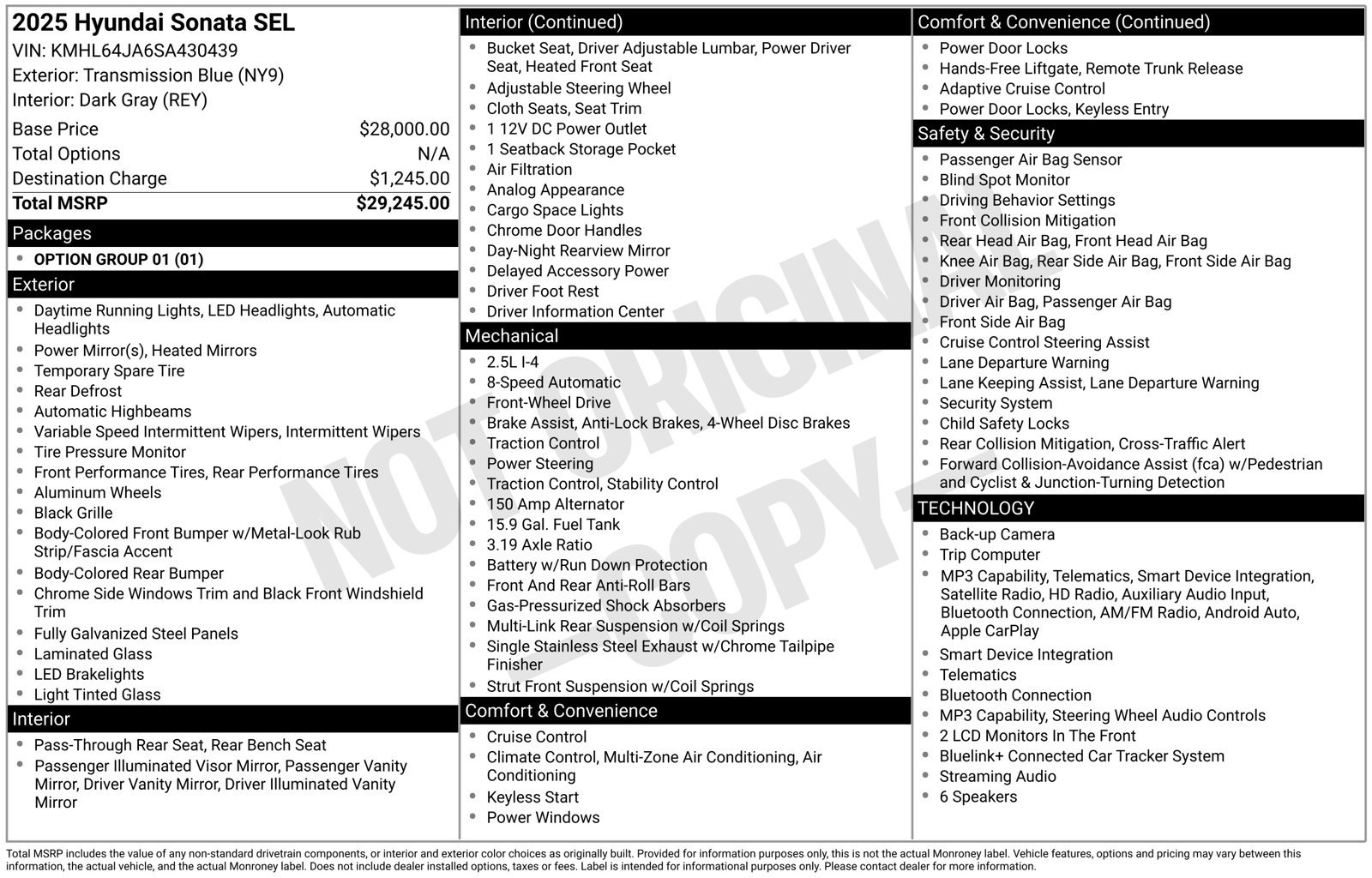 Used 2025 Hyundai Sonata SEL FWD image 27