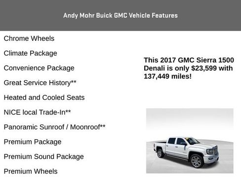 Used 2017 GMC Sierra 1500 Denali w/ Denali Ultimate Package AWD/4WD image 8