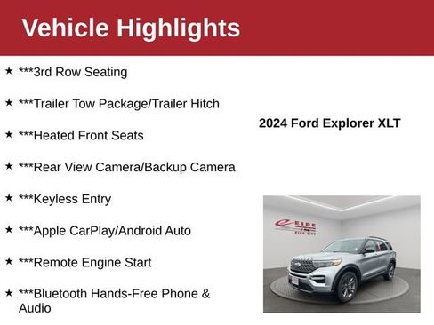 Used 2024 Ford Explorer XLT w/ Equipment Group 202A image 3