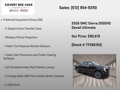 New 2026 GMC Sierra 2500 Denali Ultimate AWD/4WD image 24