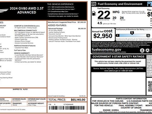 Used 2024 Genesis GV80 2.5T w/ Advanced Package AWD/4WD image 32