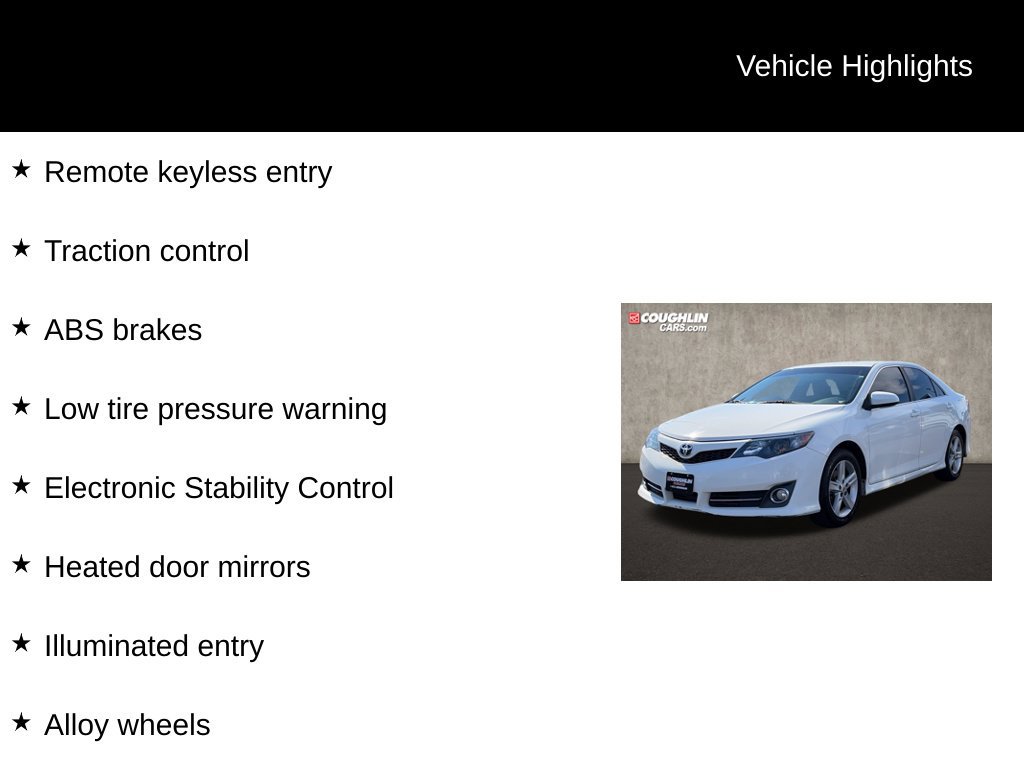 Used 2012 Toyota Camry SE FWD image 2