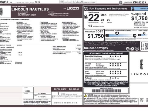 Used 2019 Lincoln Nautilus Select AWD/4WD image 31