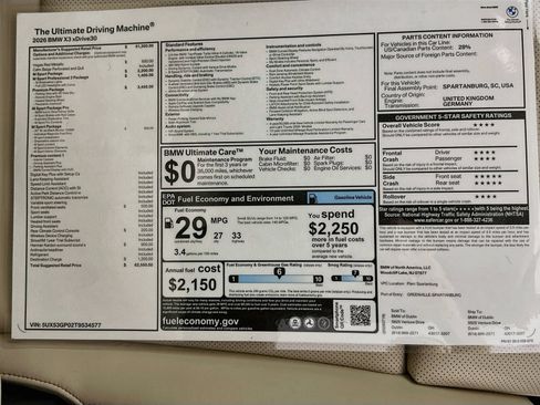 New 2026 BMW X3 xDrive30i w/ Premium Package AWD/4WD image 47