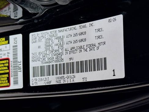 New 2026 Toyota Sequoia Limited image 33